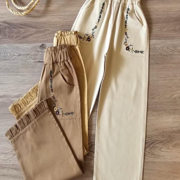 شلوار بگ کتان