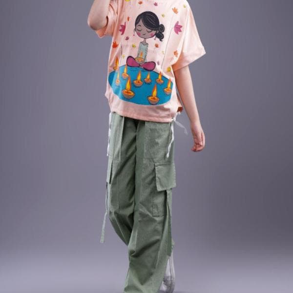 تیشرت وشلوار کارگو مدیتیشن - تصویر 1