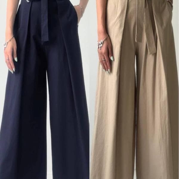 شلوار دامنی کتان لینن درجه یک - تصویر 1