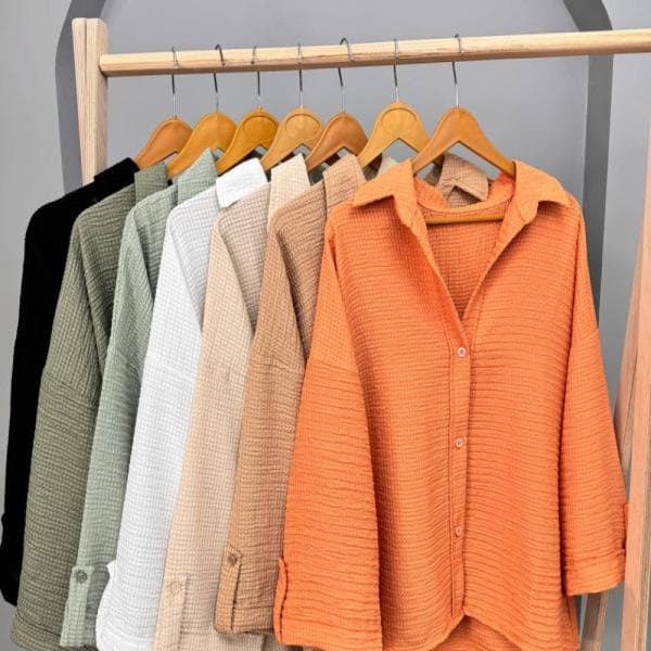 شومیز لینن پفکی یارا - تصویر 1