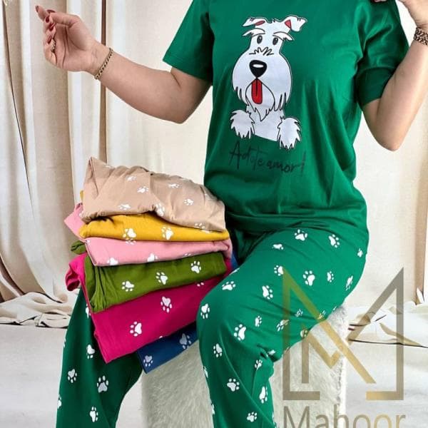 ست تیشرت شلوار نخ پنبه - تصویر 1