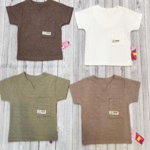 تیشرت یقه کوبایی طرح آجری کد2298/کد2299/کد2300