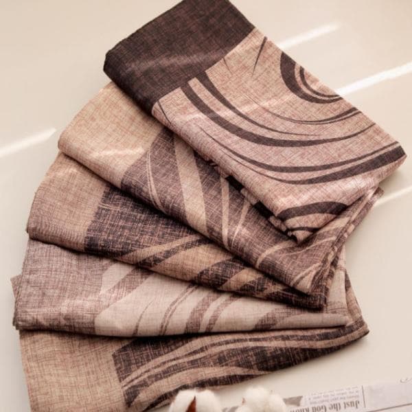 روسری نخی طرح مواج دوردوخت منگوله دار کد 20335 - تصویر 3