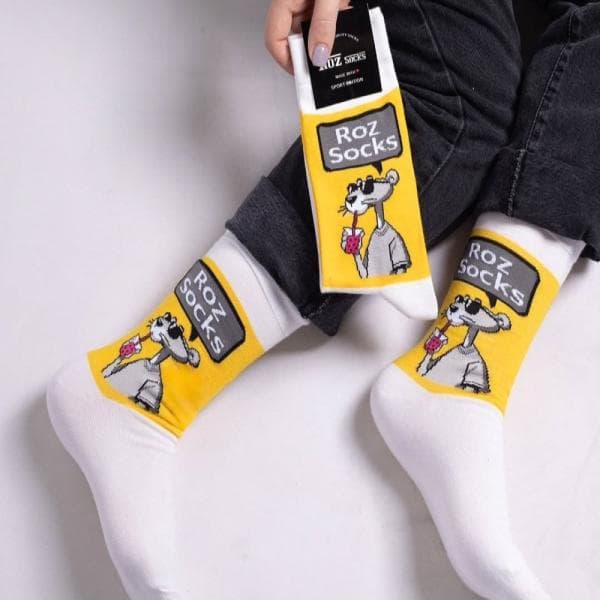 جوراب زنانه ساق بلند فانتزی - تصویر 1