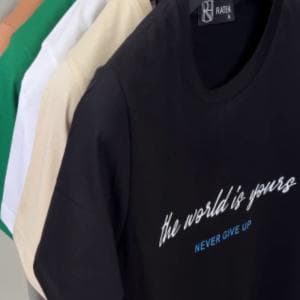 تیشرت سوپر پنبه NEVER GIVE UP درجه یک