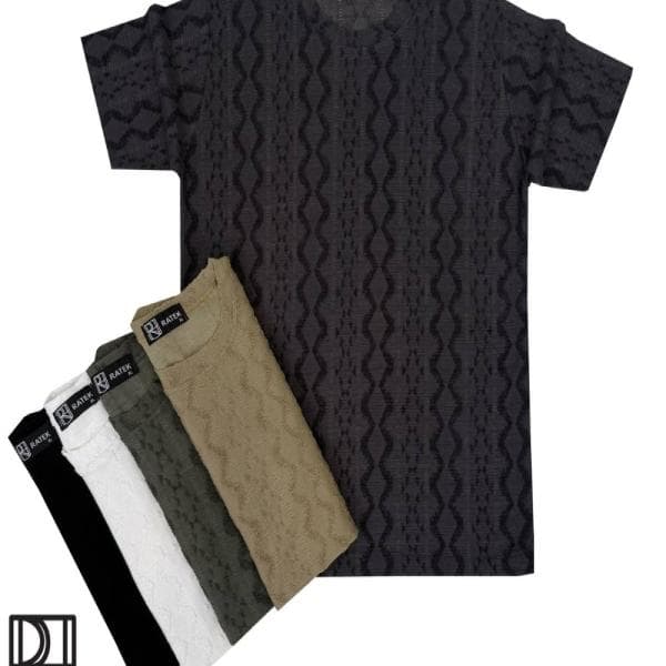 تیشرت پارچه مراکشی طرح ژاکارد درجه یک - تصویر 1