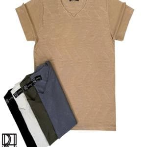 تیشرت یقه کوبایی طرح لونا درجه یک