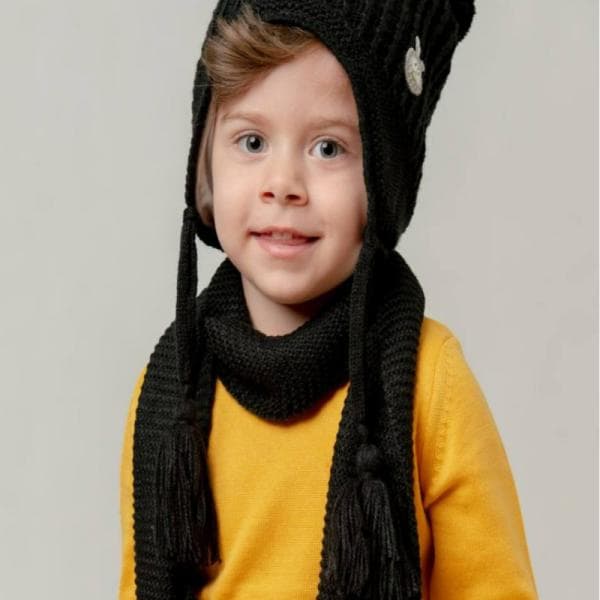 ست زمستانه پسرانه شال و کلاه و بلوز بافتنی - تصویر 2