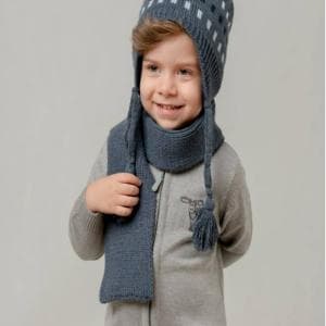 ست پسرانه زمستانه شال و کلاه و سویشرت بافتنی