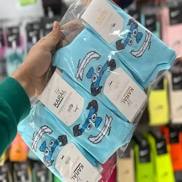 جوراب ساقدار فانتزی باب اسفنجی و دوستان - تصویر 4