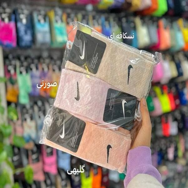 جوراب ساقدار نایکی رگه دار - تصویر 3