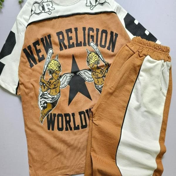 ست پسرانه تیشرت و شلوارک طرح فرشته - تصویر 3