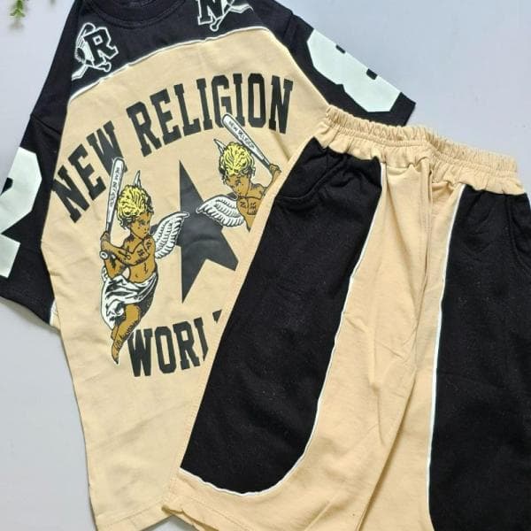 ست پسرانه تیشرت و شلوارک طرح فرشته - تصویر 4