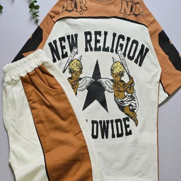 ست پسرانه تیشرت و شلوارک طرح فرشته - تصویر 2