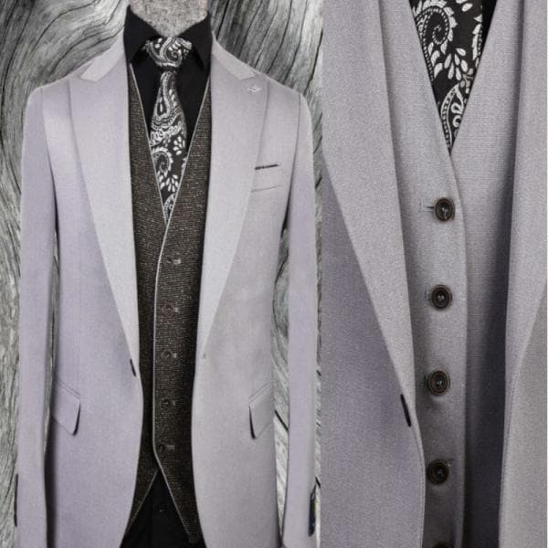 کت و شلوار یقه بلیزر تک دکمه دوچاک - تصویر 3