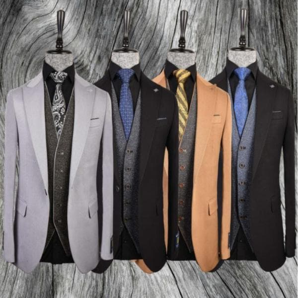 کت و شلوار یقه بلیزر تک دکمه دوچاک - تصویر 5