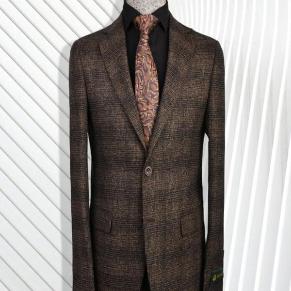 کت تک یقه انگلیسی دودکمه دوچاک - تصویر 7