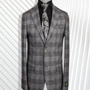 کت تک یقه انگلیسی دودکمه دوچاک