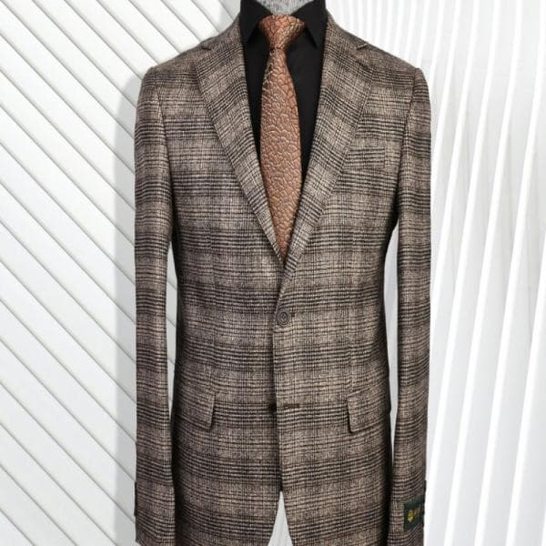 کت تک یقه انگلیسی دودکمه دوچاک - تصویر 4