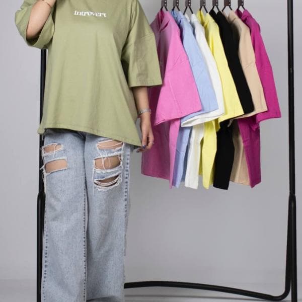 تیشزت باکسی کلاه دار - تصویر 6