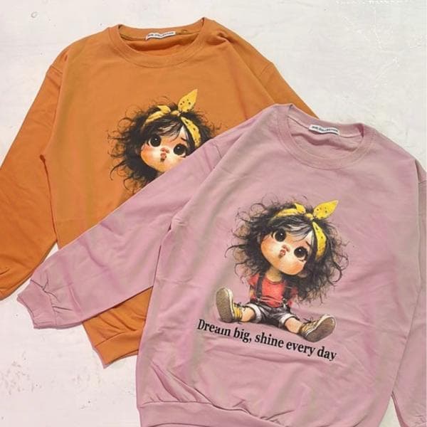 بلوز دورس پنبه دختر نشسته - تصویر 2