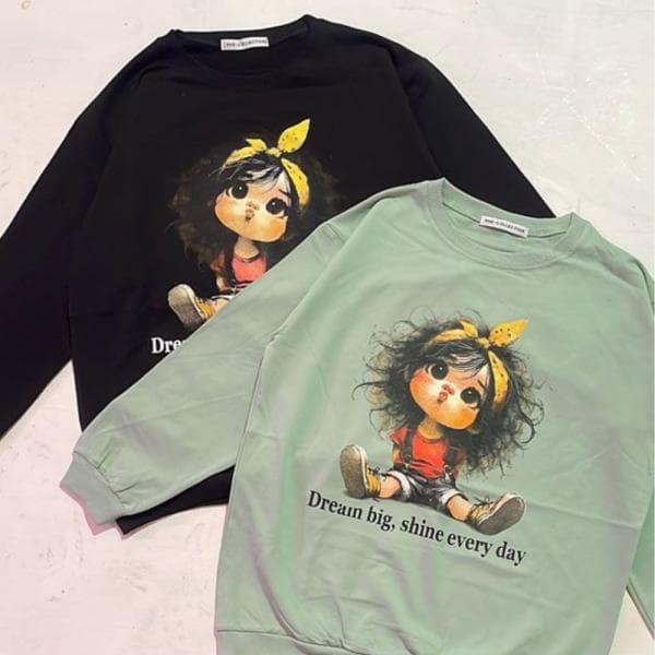 بلوز دورس پنبه دختر نشسته - تصویر 1