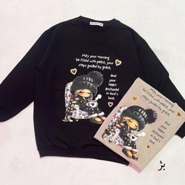 بلوز دورس پنبه دختر کاپوچینو - تصویر 3