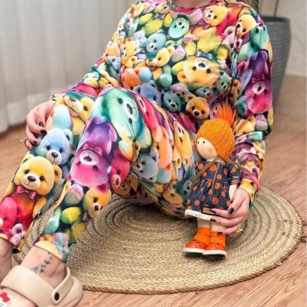 ست بلوز شلوار چاپ فانتزی - تصویر 5