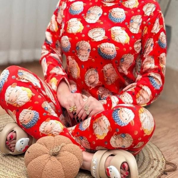 ست بلوز شلوار چاپ فانتزی - تصویر 8