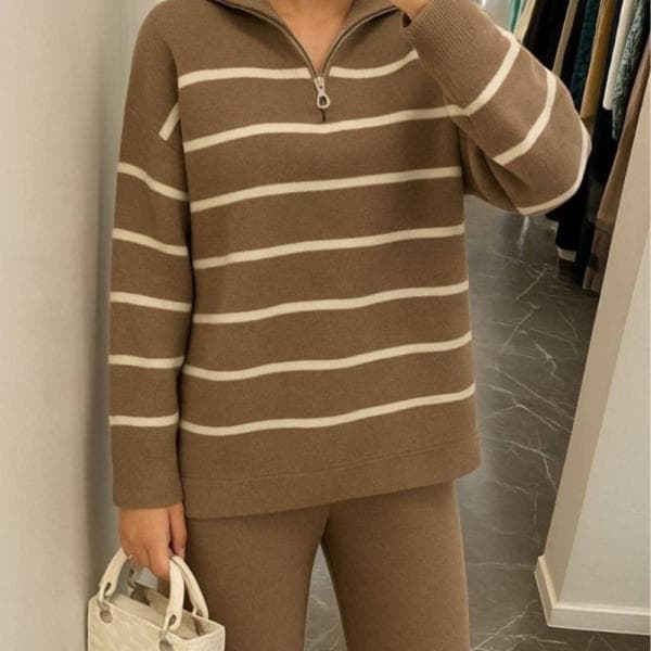 ست بلوز شلوار نیم زیپ - تصویر 2