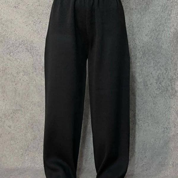 شلوار بافت کمر کش پهن - تصویر 2