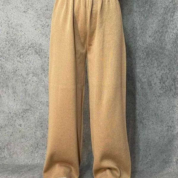 شلوار بافت کمر کش پهن - تصویر 1