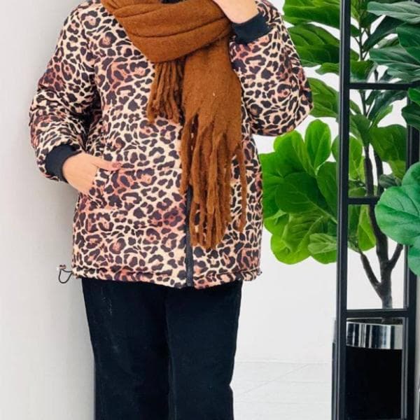 کاپشن پلنگی طنین - تصویر 5