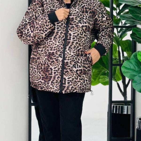 کاپشن پلنگی طنین - تصویر 2