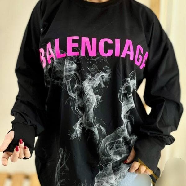 بلوز آستین انگشتی دود