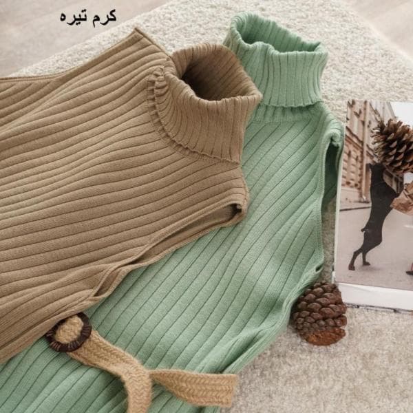 ماکسی بافت یقه اسکی - تصویر 4