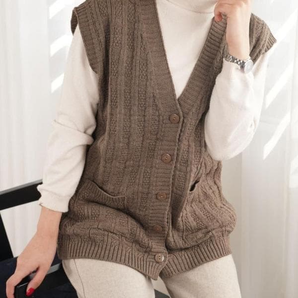 ژیله بافت مربعی جلو دکمه - تصویر 1