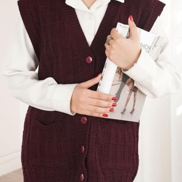 ژیله بافت مربعی جلو دکمه - تصویر 3