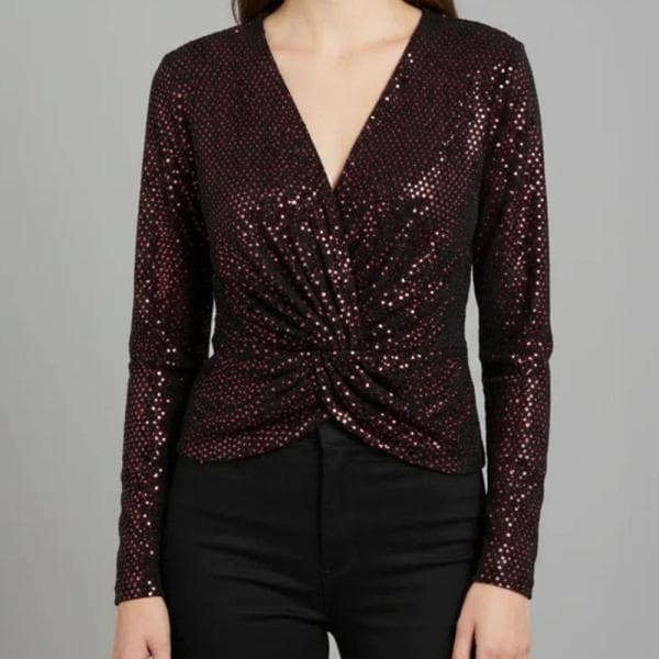 شومیز مجلسی پولک دوزی - تصویر 3