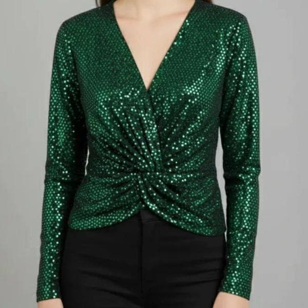 شومیز مجلسی پولک دوزی - تصویر 2