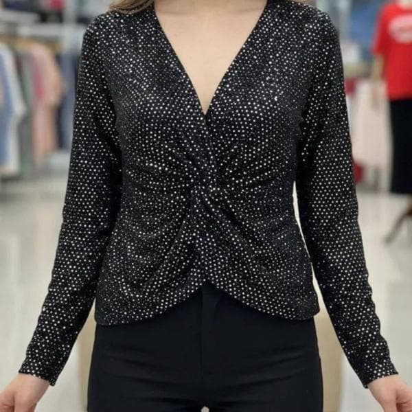 شومیز مجلسی پولک دوزی - تصویر 1