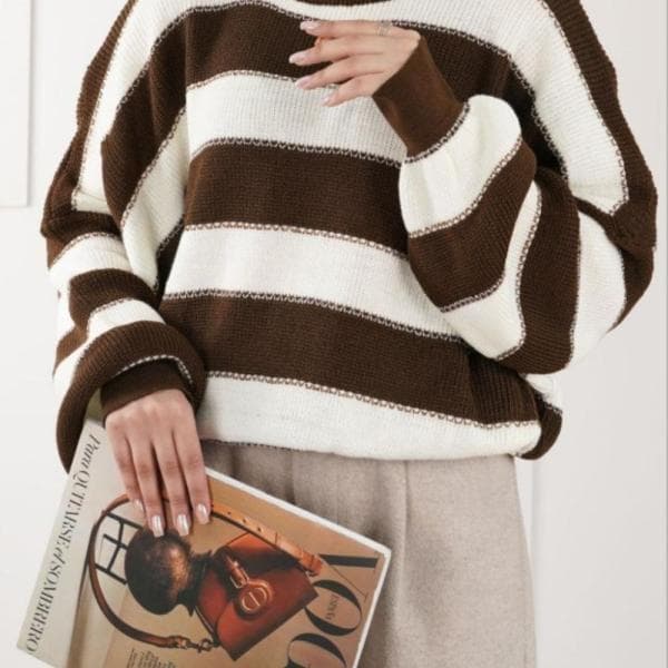 بلوز راه راه بیوتی کد 3054 - تصویر 6