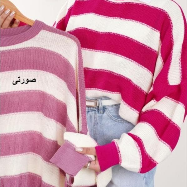 بلوز راه راه بیوتی کد 3054 - تصویر 3