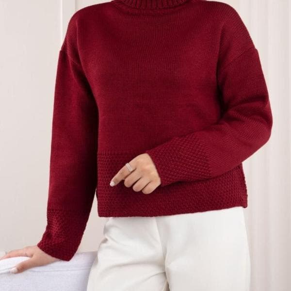 بافت یقه اسکی پایین لیس لیس کد466 - تصویر 1