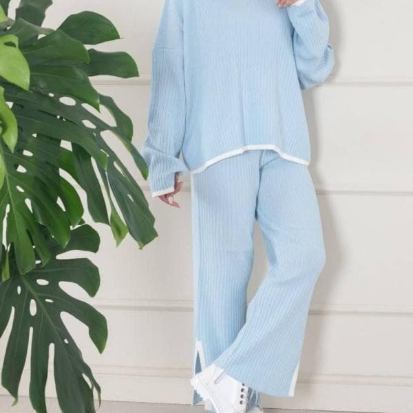 ست بافت ستونی چاکدار کد1003 - تصویر 2