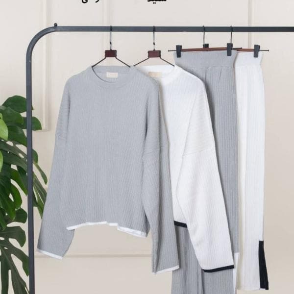 ست بافت ستونی چاکدار کد1003 - تصویر 6