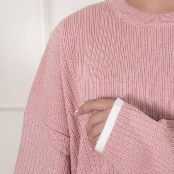 ست بافت ستونی چاکدار کد1003 - تصویر 3