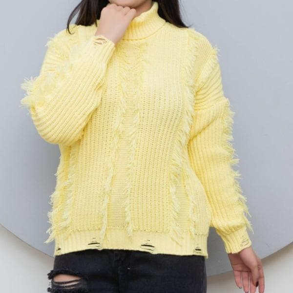 بافت یقه لش ریش ریش کد 3077 - تصویر 2