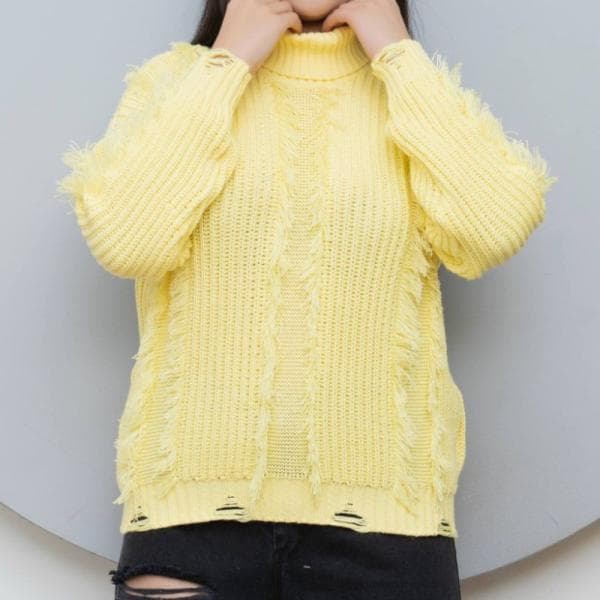 بافت یقه لش ریش ریش کد 3077 - تصویر 4