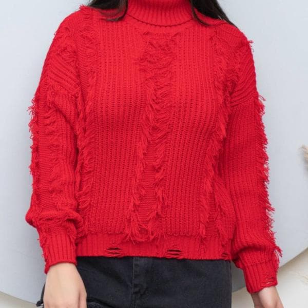 بافت یقه لش ریش ریش کد 3077 - تصویر 1